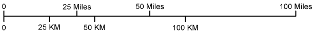 Idaho map scale of miles