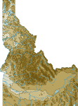 Idaho topographical map